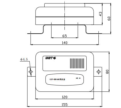 GST-DH9600總線隔離器結(jié)構(gòu)與安裝