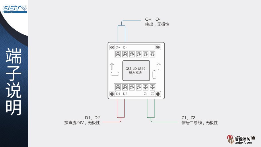 海灣GST-LD-8319輸入模塊接線(xiàn)